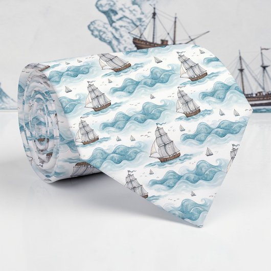 Nautical Sea Life Custom Necktie Krawatte