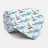 Nautical Sea Life Custom Necktie Krawatte (Gerollt)