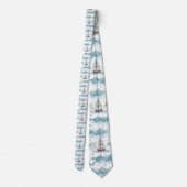 Nautical Sea Life Custom Necktie Krawatte (Rückseite)