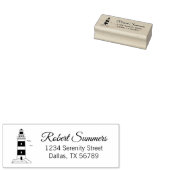 Nautical Sea Lighthouse Adresse 2 Gummistempel (Stempel)