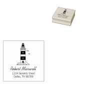 Nautical Sea Lighthouse Adresse 3 Gummistempel (Stempel)