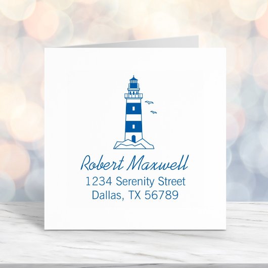 Nautical Sea Lighthouse Adresse 4 Permastempel