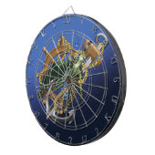 Nautical Sea Turtle Anchor Ship Wheel Blue Dartscheibe (Vorderseite rechts)