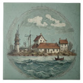 Nautical Seascapes Oil Painting No15 Fliese (Vorderseite)