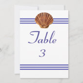 Nautical Seashell - 12x18 Tischnummer (Vorderseite)