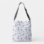 Nautical Seashell Anchor und Starfish Beach Tasche (Rückseite)