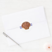 Nautical Seashell - Circle Sticker (Umschlag)