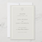Nautical Seashell Classic Ecru feierliche Hochzeit Save The Date (Vorderseite)