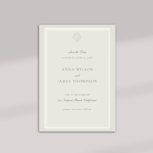 Nautical Seashell Classic Ecru feierliche Hochzeit Save The Date