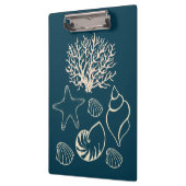 Nautical Seashell Clipboard Klemmbrett (Links)