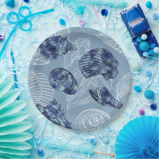Nautical Seashell Collection - Alle Größen Pappteller (Party)