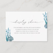 Nautical Seashell Display Dusch-Brautparty Begleitkarte (Vorderseite)