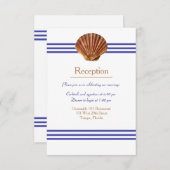 Nautical Seashell - Einladung des Empfangs (Vorne/Hinten)