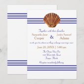 Nautical Seashell - Einladung zur Hochzeit (Vorne/Hinten)