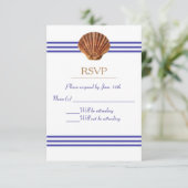 Nautical Seashell - UAWG RSVP Karte (Stehend Vorderseite)