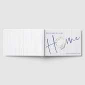 Nautical Seashell Zuhause | Küstenwald Gästebuch (Voll)