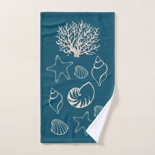 Nautical Seashells Bath Towel Set (Handtuch)