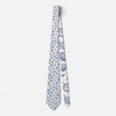 Nautical Seashells Custom Necktie Krawatte (Vorderseite)