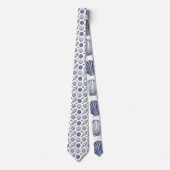 Nautical Seashells Custom Necktie Krawatte (Vorderseite)