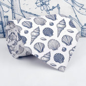 Nautical Seashells Custom Necktie Krawatte