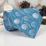 Nautical Seashells Custom Necktie Krawatte<br><div class="desc">This custom necktie features a beautiful nautical design with seashells, perfect for adding a touch of the ocean to any outfit. Whether you're heading to a seaside vacation, a special event, or just want to express your love for the sea, this tie is a stylish and unique choice. Made with...</div>