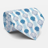 Nautical Seashells Custom Necktie Krawatte (Gerollt)