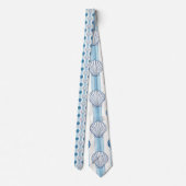 Nautical Seashells Custom Necktie Krawatte (Rückseite)