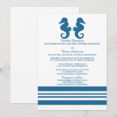 Nautical Seepferd Wedding Invite Einladung (Vorne/Hinten)
