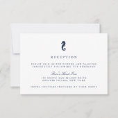 Nautical Seepferd Wedding Reception Card Einladung (Vorderseite)