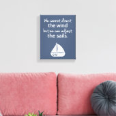 Nautical Segelboot Positives Zitat Wanddekor Leinwanddruck (Insitu (Wohnzimmer))