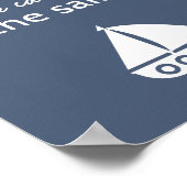Nautical Segelboot Positives Zitat Wanddekor Poster (Ecke)