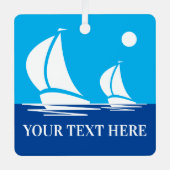 Nautical Segelboot Weihnachtsschmuck (Vorderseite)