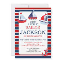 Nautical Segelboote 1. (oder jedes Alter) Geburtst