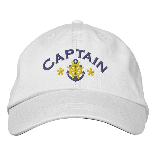 Nautical Segelkapseln Bestickte Baseballkappe (Vorderseite)