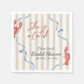 Nautical She’s a Catch Lobster Bridal Shower Serviette (Vorderseite)