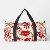 Nautical Shell Druck Turn- und Reisetasche Duffle Bag (Vorderseite)