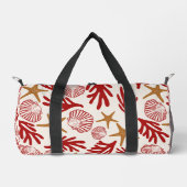 Nautical Shell Print Gym & Travel Bag Duffle Bag (Vorderseite)