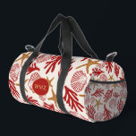 Nautical Shell Print Gym & Travel Bag Duffle Bag<br><div class="desc">Bring a touch of seaside elegance to your everyday routine with this gym bag featuring an all-over nautical shell pattern and custom monogram. Inspired by coastal living and ocean treasures, the graphic shell motif adds a refined yet relaxed vibe that feels equally at home at the gym, studio, beach, or...</div>