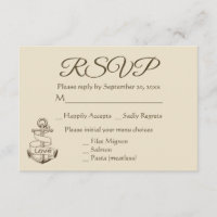 Nautical Ship Anchor Tan UAWG Brown Wedding Party