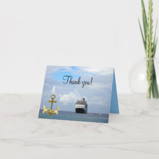 Nautical Ship Anchor Vielen Dank | Kreuzfahrt Dankeskarte