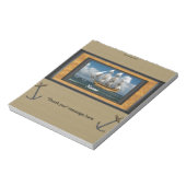 Nautical Ship Candy Bar Wrapper Gastgeschenk Notizblock (Rotiert)