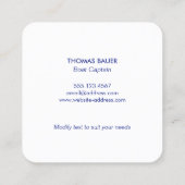 Nautical Ship Helm Rope Quadratische Visitenkarte (Rückseite)