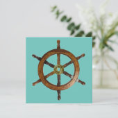 Nautical Ship Helm Vielen Dank (Stehend Vorderseite)