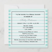 Nautical Ship Lt Blu Wht Stripe #2 S Brautparty Einladung (Rückseite)