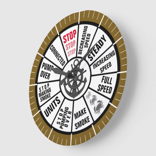 Nautical Ship Telegraph Große Wanduhr (Winkel)