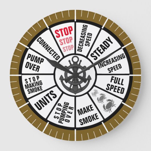 Nautical Ship Telegraph Große Wanduhr (Vorderseite)