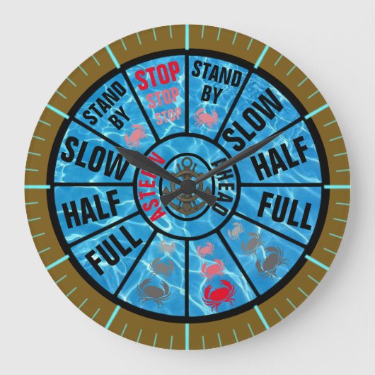 Nautical Ship Telegraph Traditional Large Clock Große Wanduhr (Vorderseite)