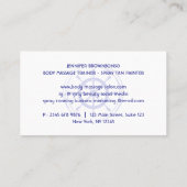 Nautical Ship Wheel sea blue Visitenkarte (Rückseite)