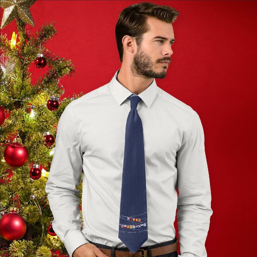 #Nautical Signal Flag Merry #Christmas | Navy Blue Krawatte