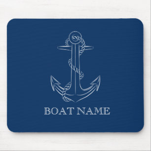 Nautical Spirit Anker Navy Blau Mousepad
